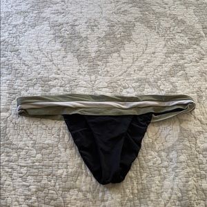 Black/white/olive beach bunny bikini bottom